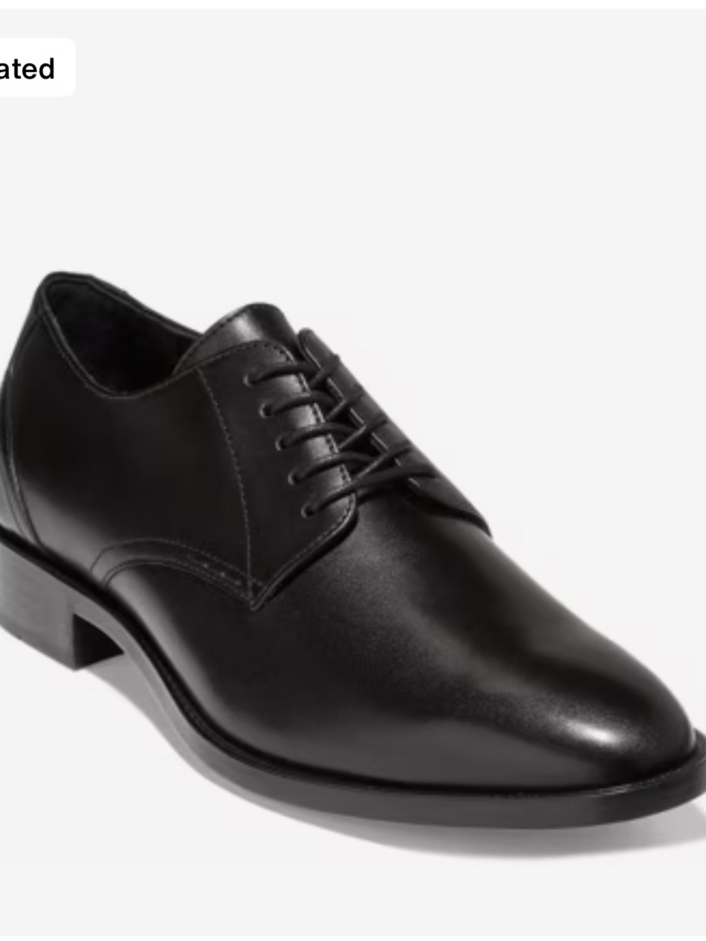 Cole Haan Black Leather Derby Dress Shoes